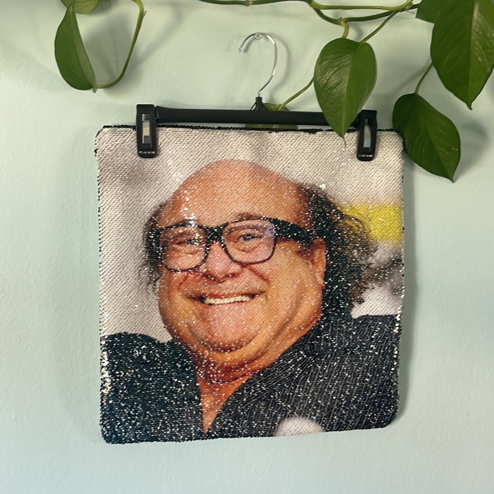 Danny Devito Funny Sequin Throw Pillow Cover
